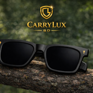 CarryLux Premium Matte Black Polarized Sunglasses for Men