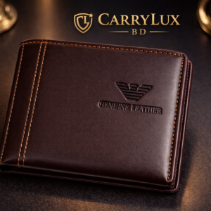 Premium Genuine Leather Bi-fold Men's Wallet - Elegant Chocolate Brown